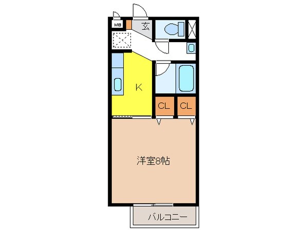 SurplusカメヤマBの物件間取画像